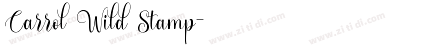 Carrol Wild Stamp字体转换